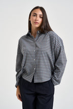Camicia donna a quadri multicolor azzurra TAC1204 AZZURRO VICOLO 