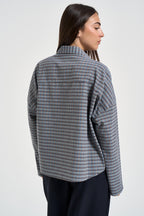 Camicia donna a quadri multicolor azzurra TAC1204 AZZURRO VICOLO 