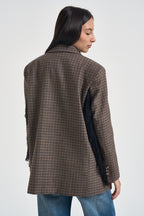 Blazer donna con frange beige e nero TAC1370 BEIGE VICOLO 