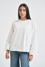 T-shirt donna girocollo bianca UAC0118 NATURALE VICOLO 