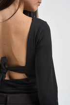 Body donna nero con fiocco sul retro UAC0124 NERO VICOLO 