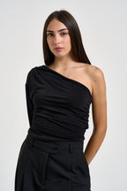 Top donna monospalla nero UAC0146 NERO VICOLO 