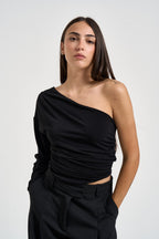Top donna monospalla nero UAC0146 NERO VICOLO 