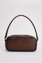 Borsa donna rettangolare a spalla marrone XAC0004 MOKA VICOLO 