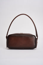 Borsa donna rettangolare a spalla marrone XAC0004 MOKA VICOLO 