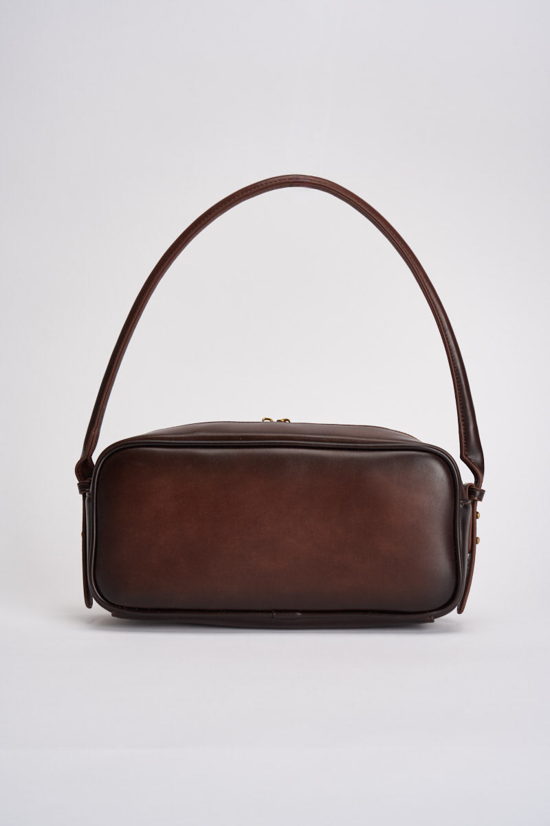 Borsa donna rettangolare a spalla marrone XAC0004 MOKA VICOLO 