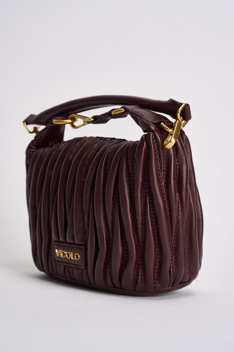 Borsa donna Hook a spalla melanzana XAC0050 MELANZANA VICOLO 