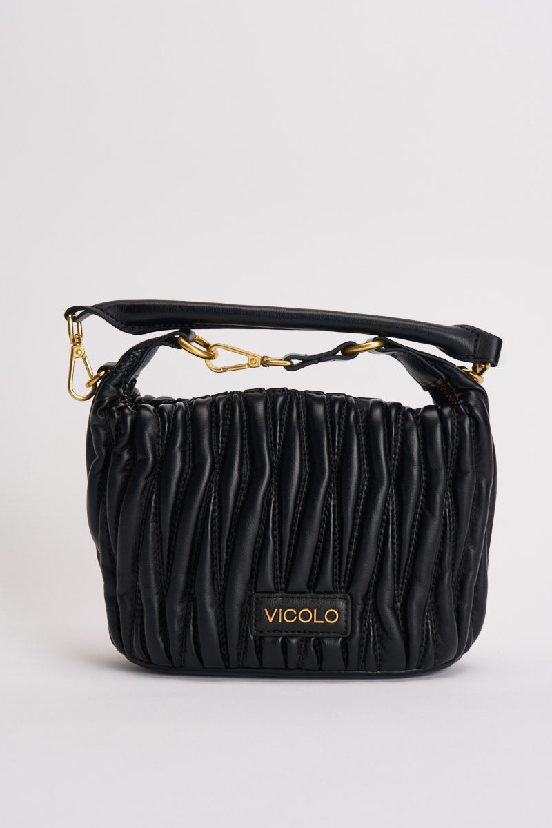 Borsa donna Hook a spalla nera XAC0050 NERO VICOLO 