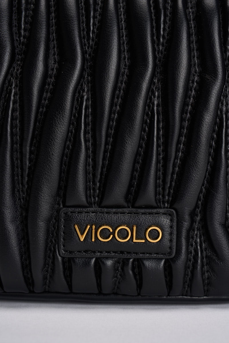Borsa donna Hook a spalla nera XAC0050 NERO VICOLO 