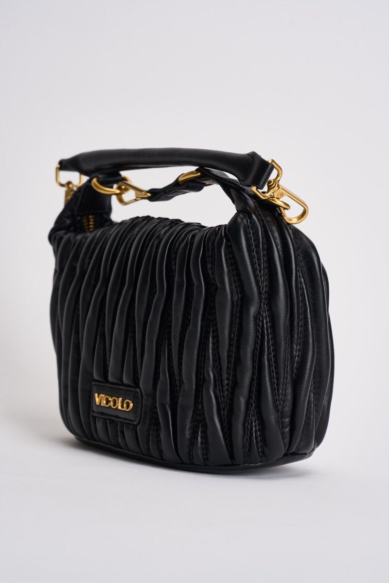 Borsa donna Hook a spalla nera XAC0050 NERO VICOLO 