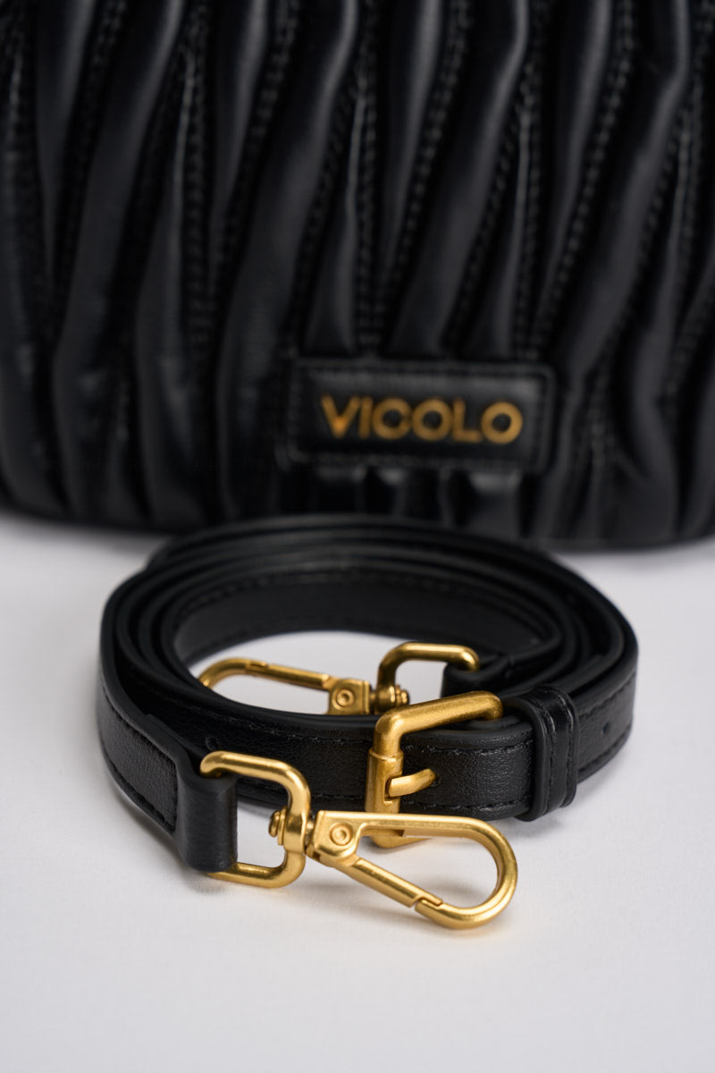 Borsa donna Hook a spalla nera XAC0050 NERO VICOLO 