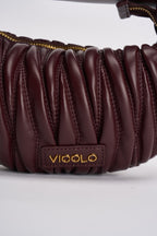 Borsa donna mezzaluna a spalla melanzana XAC0051 MELANZANA VICOLO 