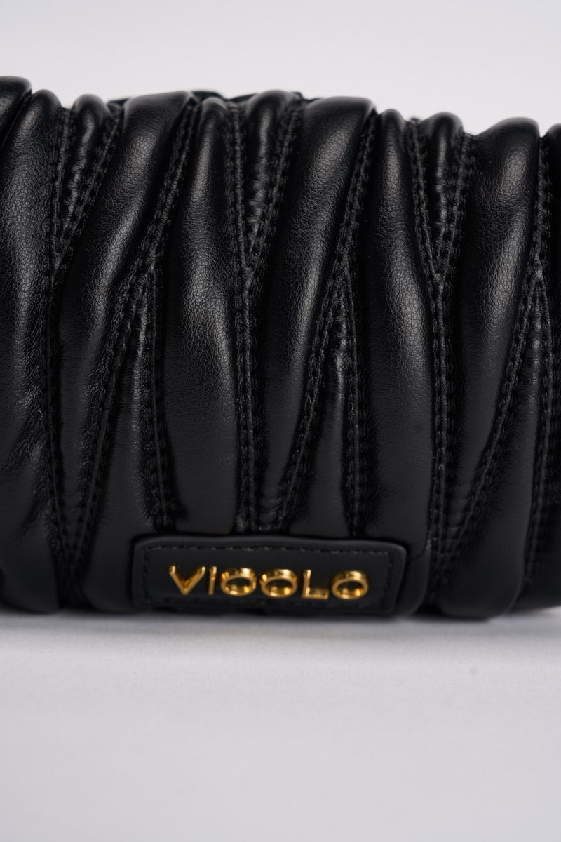 Borsa donna mezzaluna a spalla nera XAC0051 NERO VICOLO 
