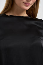 Blusa donna girocollo nera C049B NERO VITTO 