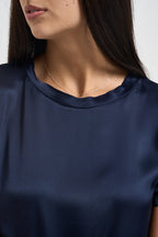 T-shirt donna satinata blu FA705B BLU VITTO 