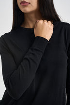 Maglia donna girocollo nera MLN04 NERO VITTO 