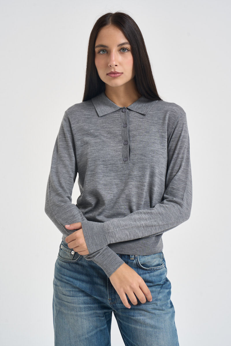 Maglia donna polo grigio MLN23 GRIGIO VITTO 
