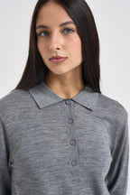 Maglia donna polo grigio MLN23 GRIGIO VITTO 