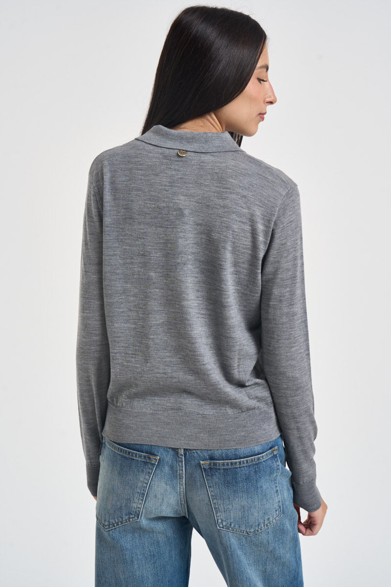 Maglia donna polo grigio MLN23 GRIGIO VITTO 