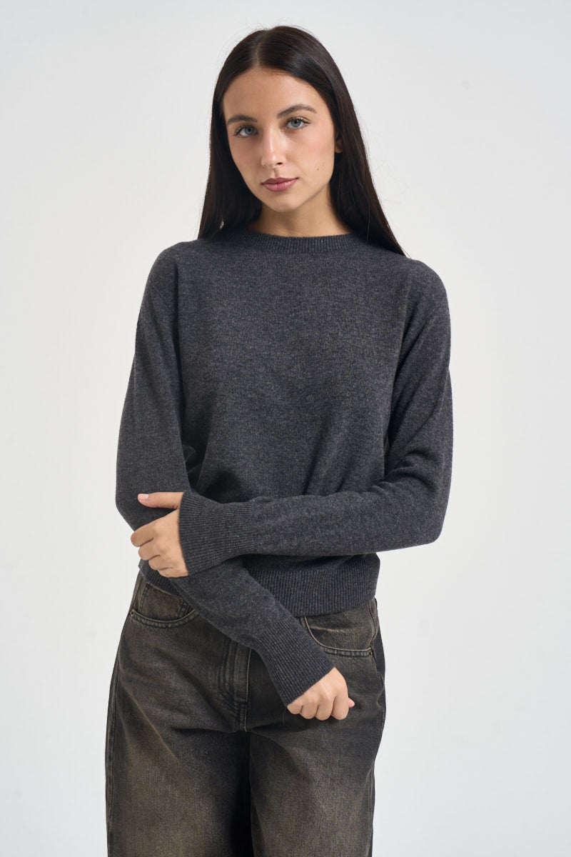 Maglia donna girocollo antracite WL104 ANTRACITE VITTO 