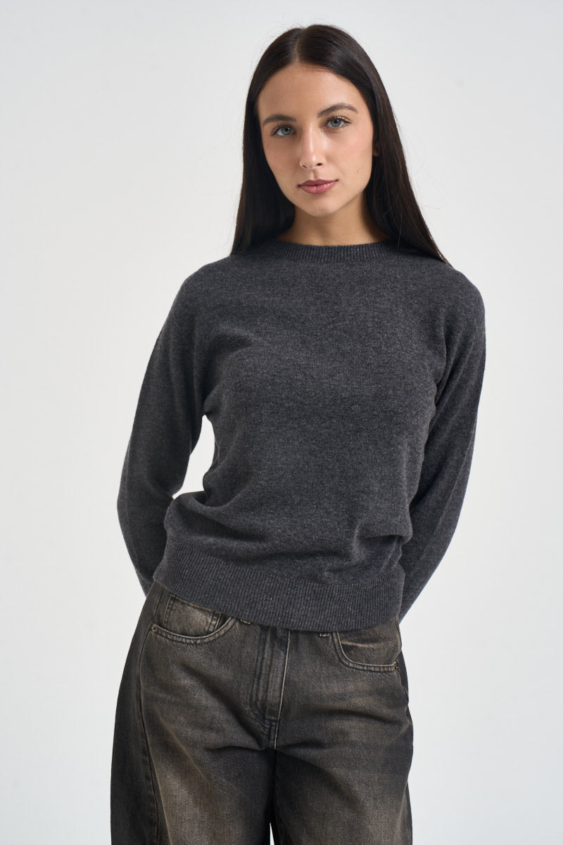 Maglia donna girocollo antracite WL104 ANTRACITE VITTO 
