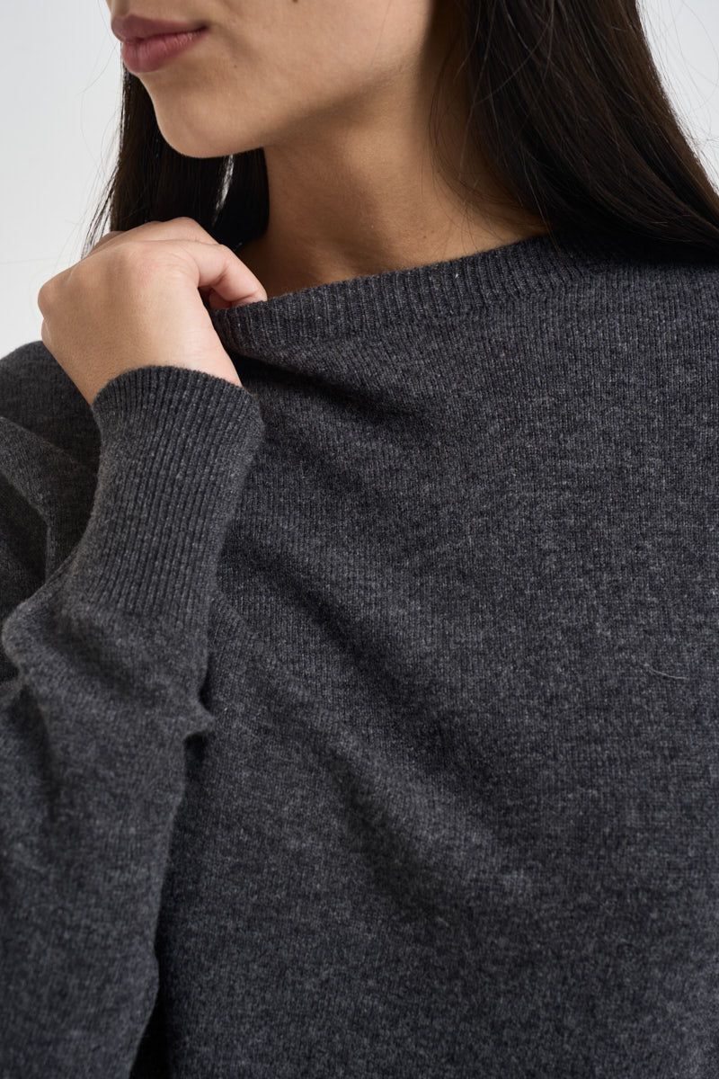 Maglia donna girocollo antracite WL104 ANTRACITE VITTO 