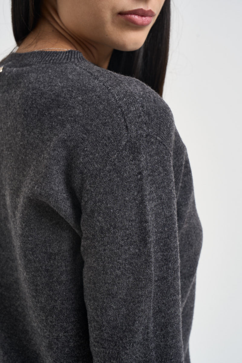 Maglia donna girocollo antracite WL104 ANTRACITE VITTO 