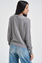 Maglia donna girocollo grigio chiaro WL104 GRIGIO VITTO 