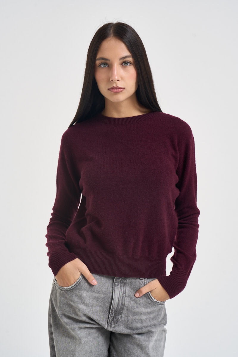 Maglia donna girocollo vino WL104 VINO VITTO 