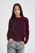 Maglia donna girocollo vino WL104 VINO VITTO 