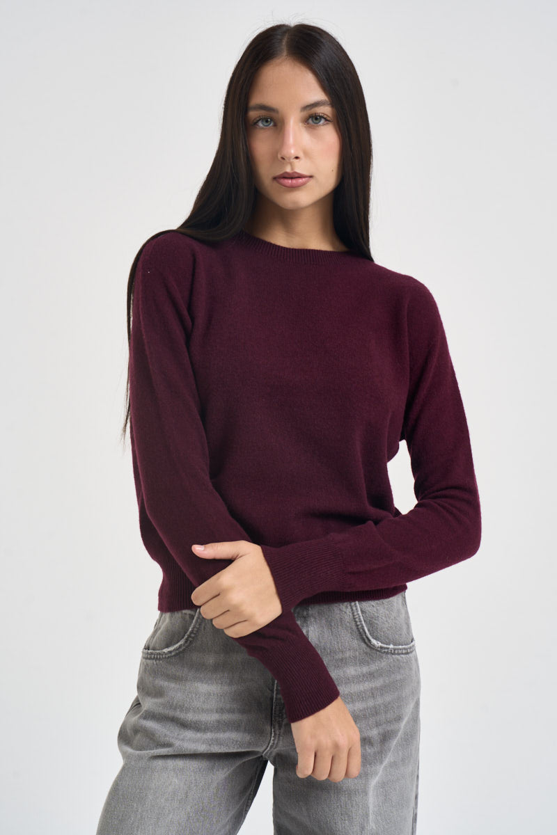 Maglia donna girocollo vino WL104 VINO VITTO 