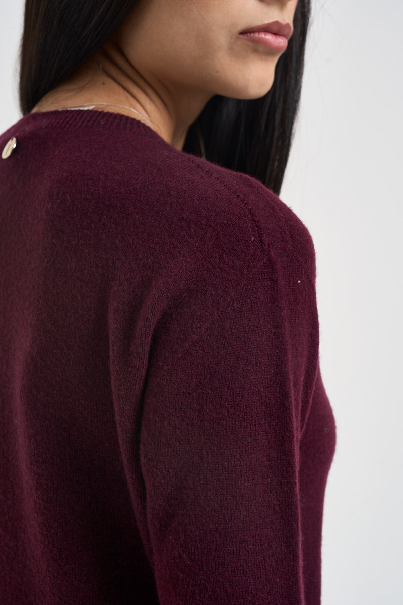Maglia donna girocollo vino WL104 VINO VITTO 