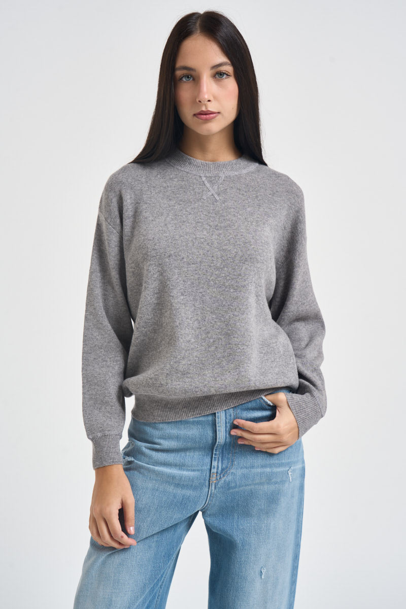 Maglia donna girocollo grigio WL1731 GRIGIO VITTO 