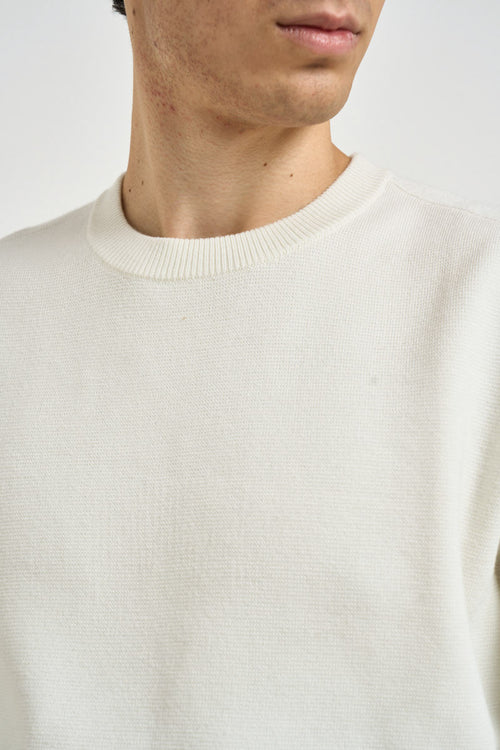 Maglia uomo girocollo panna - 2