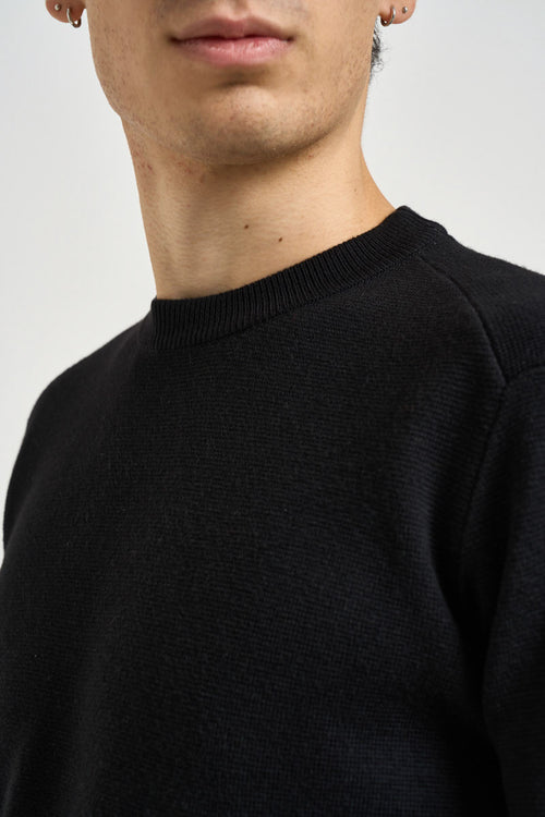 Maglia uomo girocollo nera - 2