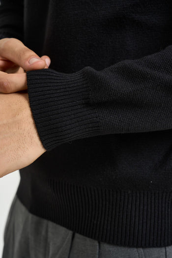 Maglia uomo girocollo nera - 3