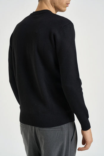 Maglia uomo girocollo nera - 4