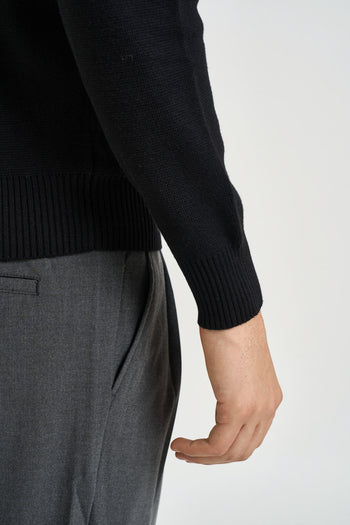 Maglia uomo girocollo nera - 6