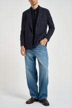 Giacca uomo doppiopetto blu navy MILANO GKS117BLU VITTORIO FERRIERI 