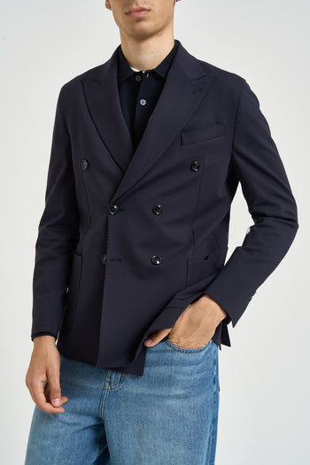 Giacca uomo doppiopetto blu navy - 3
