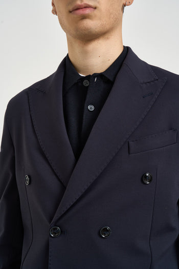 Giacca uomo doppiopetto blu navy - 4
