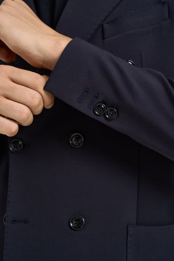 Giacca uomo doppiopetto blu navy - 5