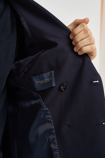 Giacca uomo doppiopetto blu navy - 8