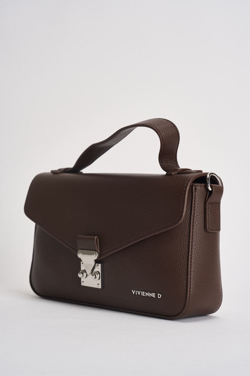 Borsa donna a cartellina marrone VES002 T.MORO VIVIENNE D 