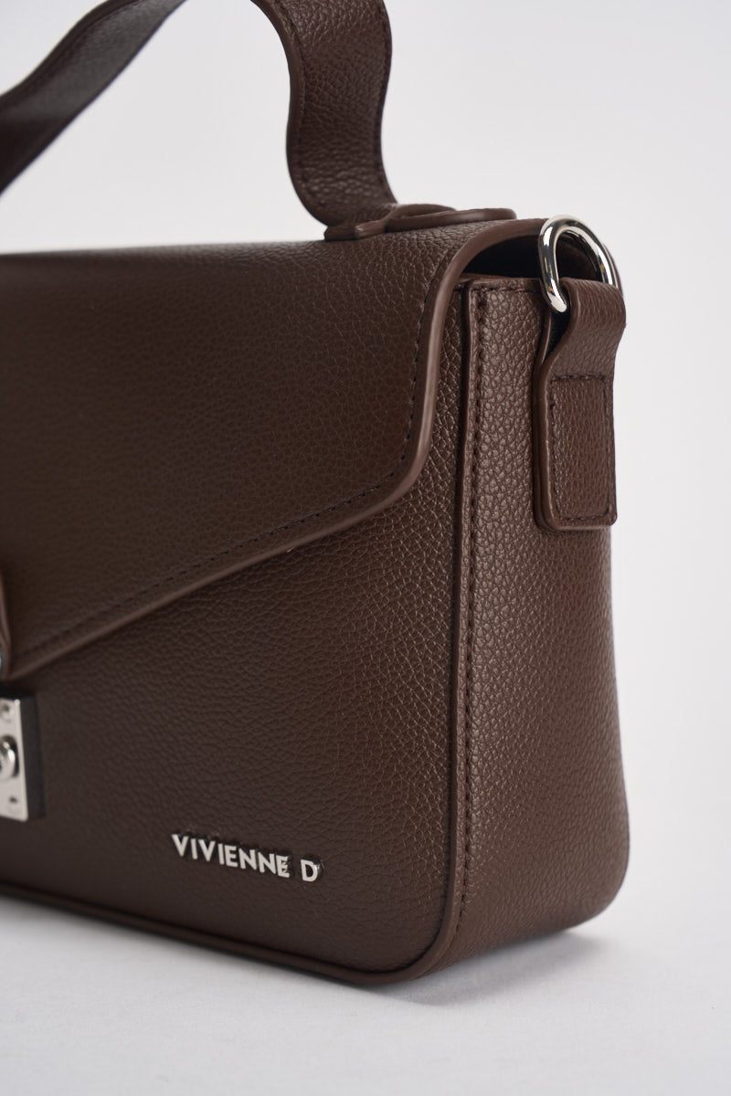 Borsa donna a cartellina marrone VES002 T.MORO VIVIENNE D 