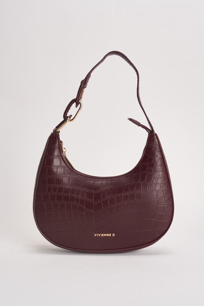 Borsa donna mezzaluna bordeaux VRI002 BORDEAUX VIVIENNE D 