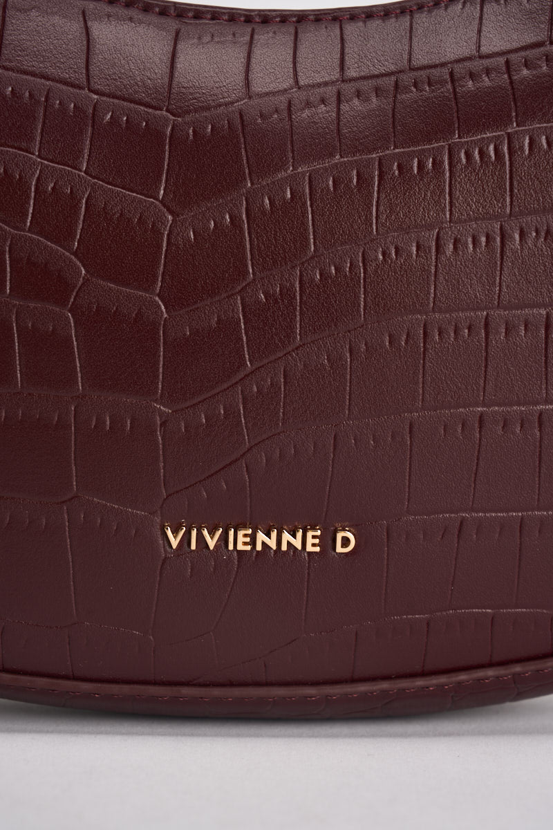 Borsa donna mezzaluna bordeaux VRI002 BORDEAUX VIVIENNE D 