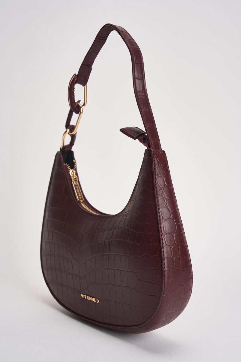 Borsa donna mezzaluna bordeaux VRI002 BORDEAUX VIVIENNE D 
