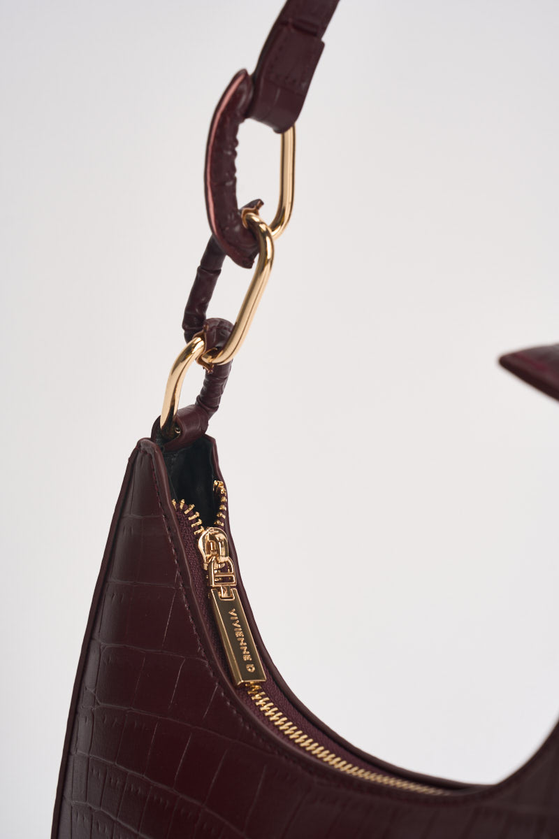 Borsa donna mezzaluna bordeaux VRI002 BORDEAUX VIVIENNE D 