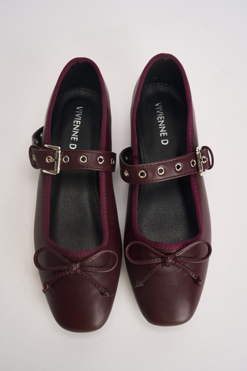 Ballerine donna in ecopelle bordeaux VST027 BORDEAUX VIVIENNE D 